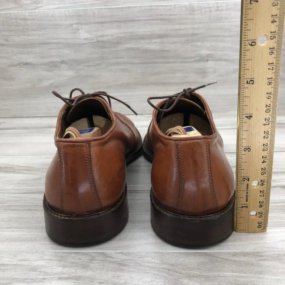 Vito Rufolo Shoes Mens 8.5M Brown Leather Lace Up Derby Oxfords